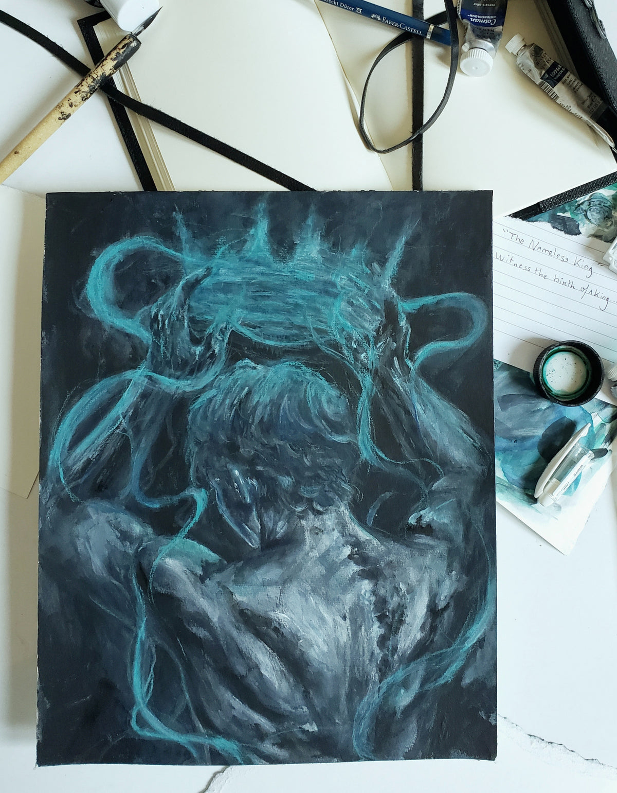 "The Nameless King" - Watercolor & acrylic on paper