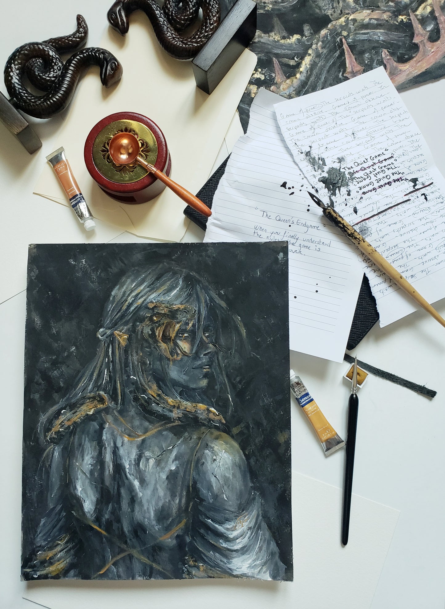 "The Queen's Endgame" Original Painting